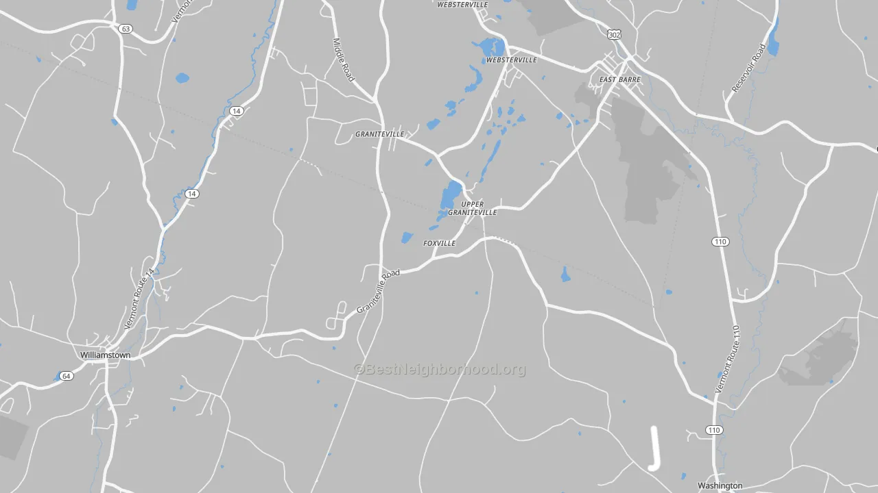 Transit Grade map of Graniteville, VT
