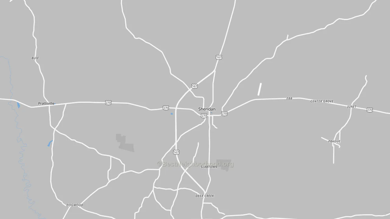 Transit Grade map of Grant County, AR
