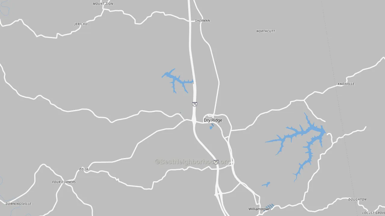 Transit Grade map of Grant County, KY