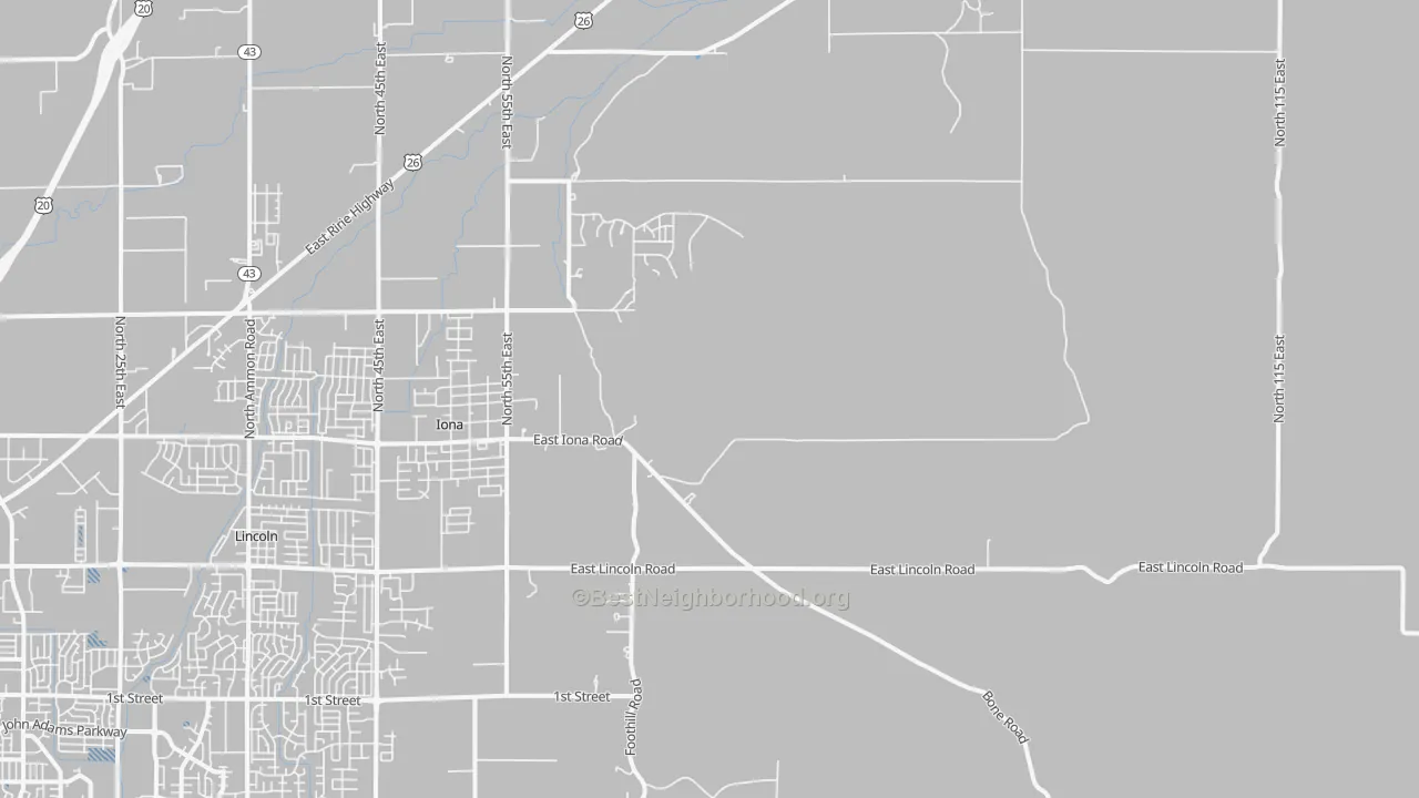 Transit Grade map of Grant, ID