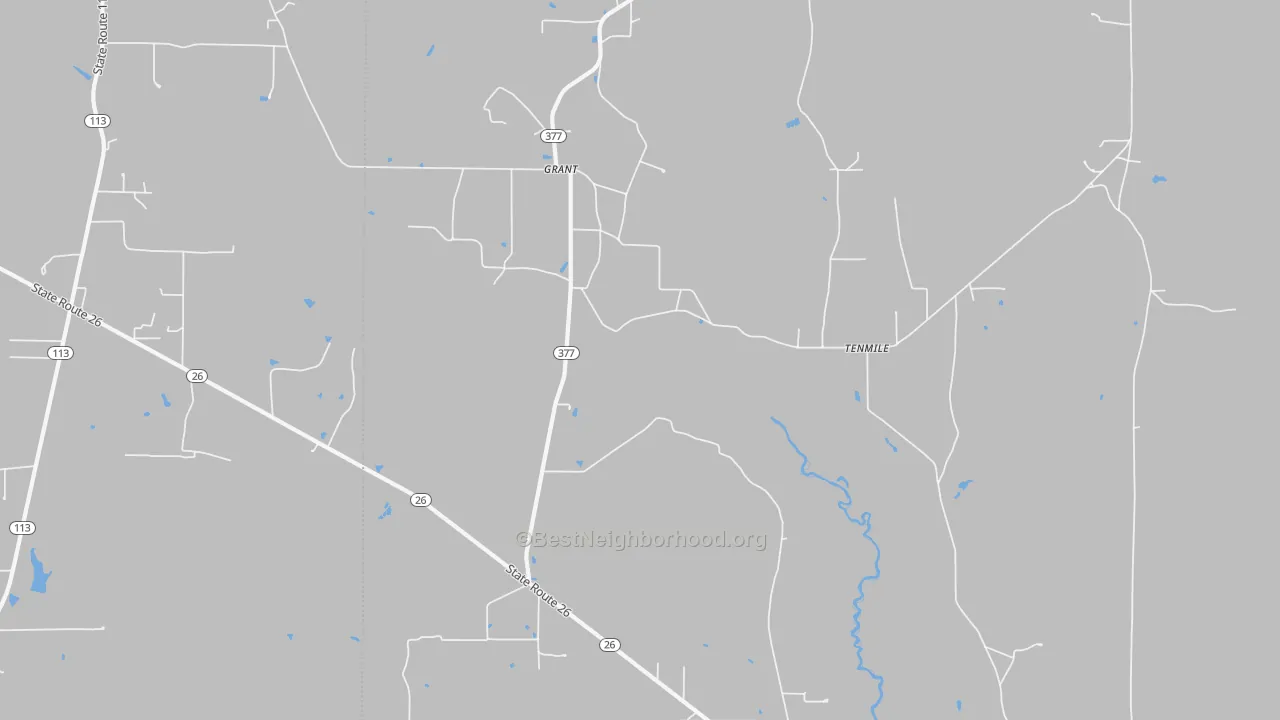Transit Grade map of Grant, LA