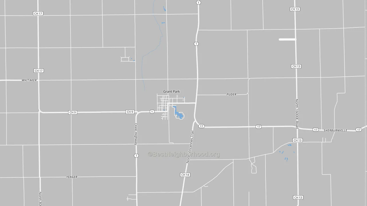 Transit Grade map of Grant Park, IL