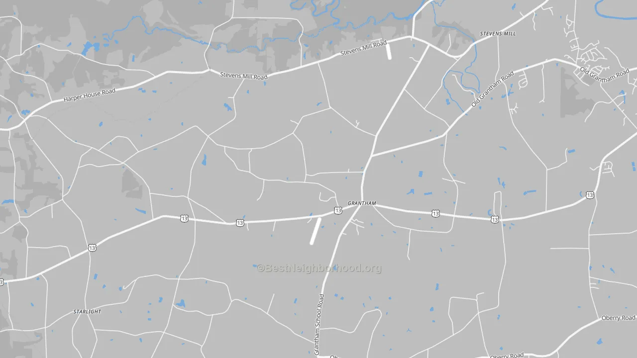 Transit Grade map of Grantham, NC
