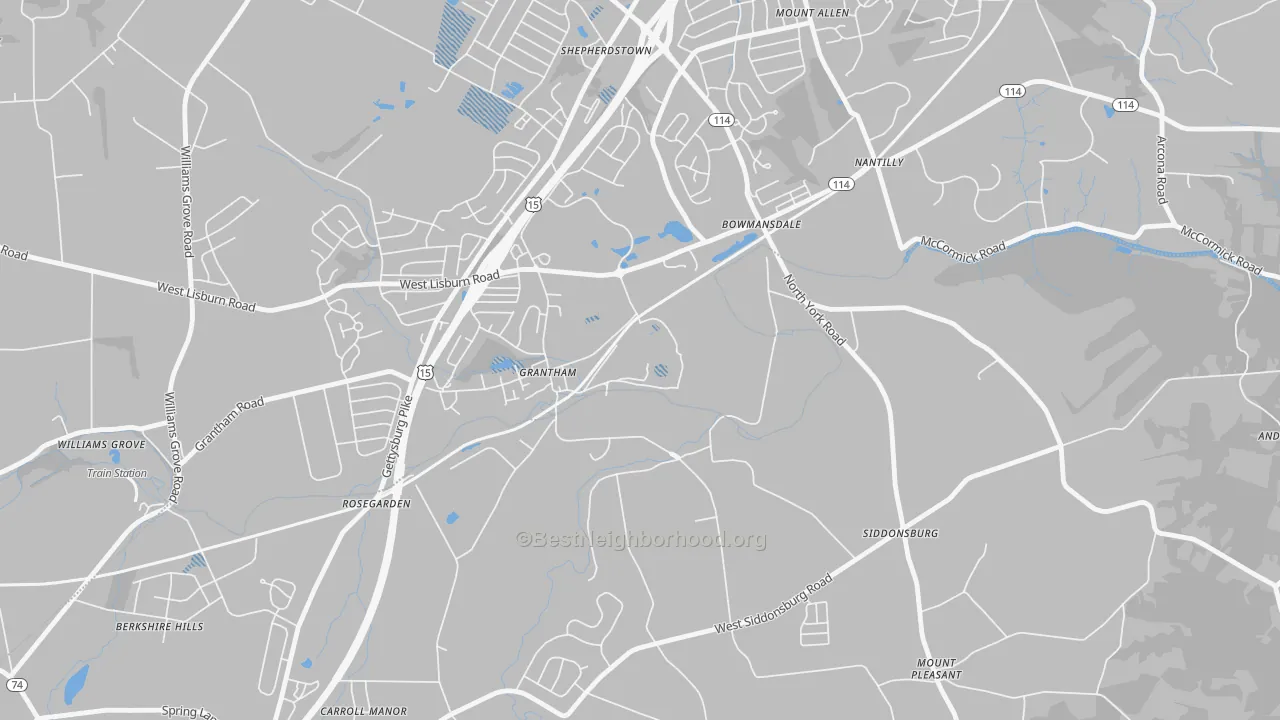 Transit Grade map of Grantham, PA
