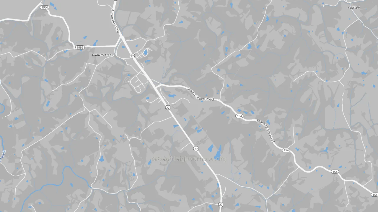 Transit Grade map of Grants Lick, KY