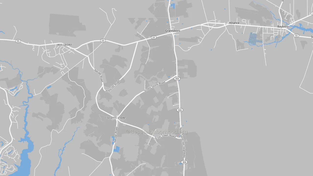 Transit Grade map of Grantsboro, NC