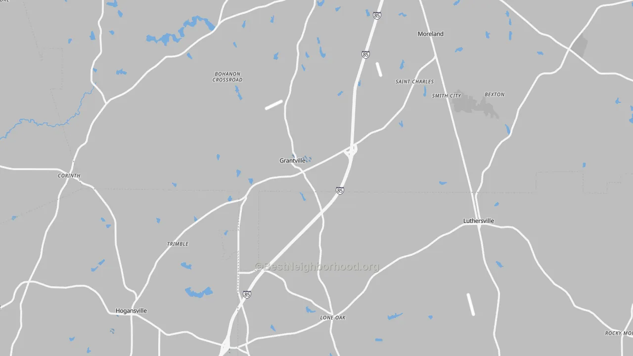 Transit Grade map of Grantville, GA