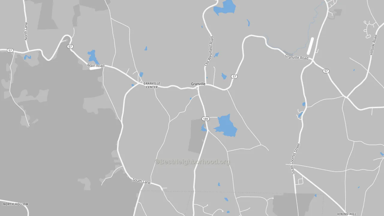Transit Grade map of Granville Center, MA