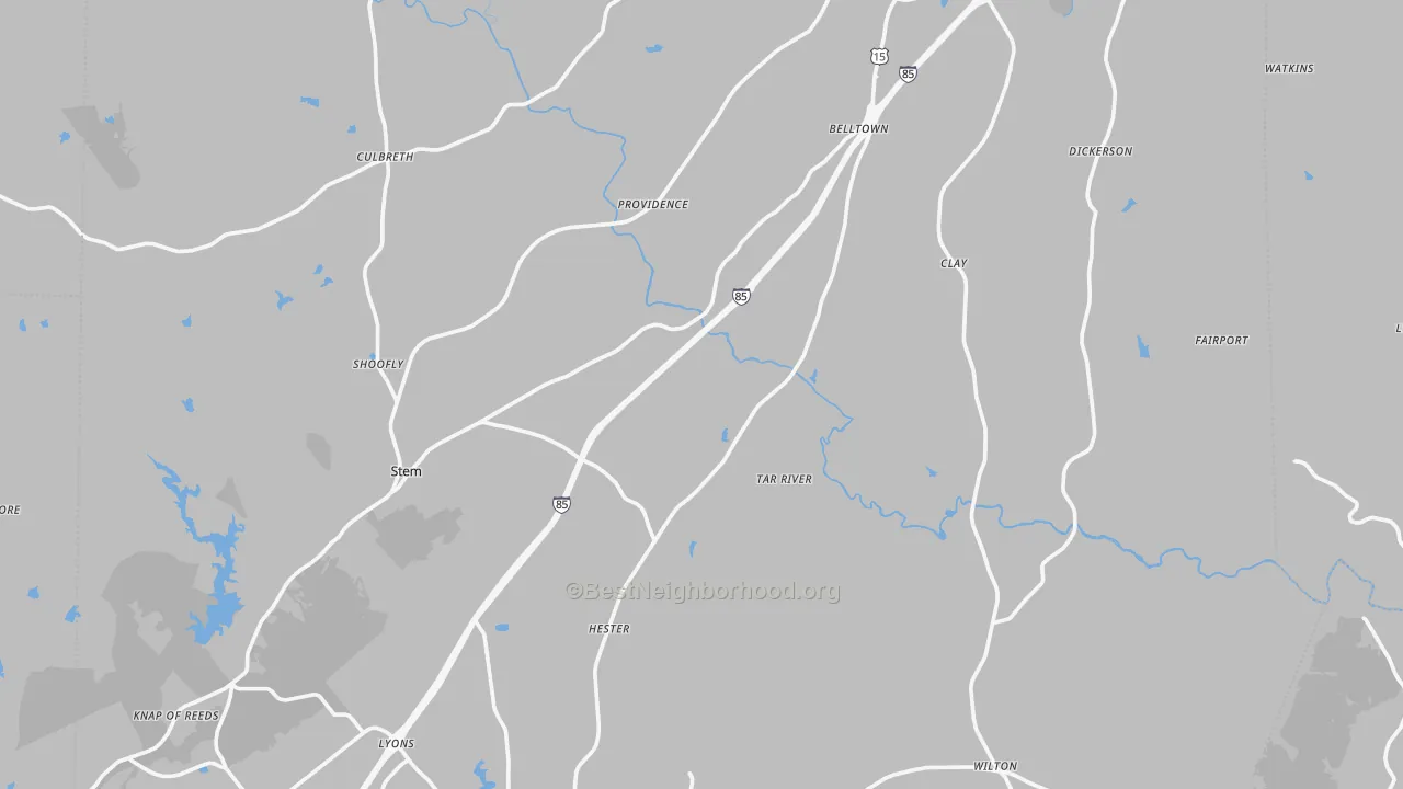 Transit Grade map of Granville County, NC