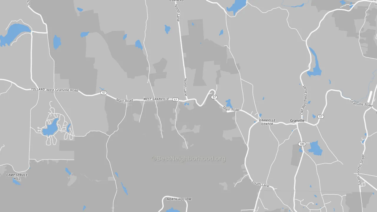 Transit Grade map of Granville, MA