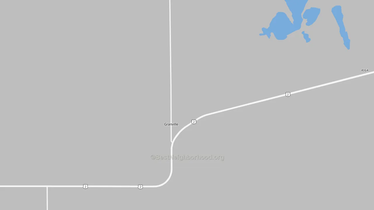 Transit Grade map of Granville, ND