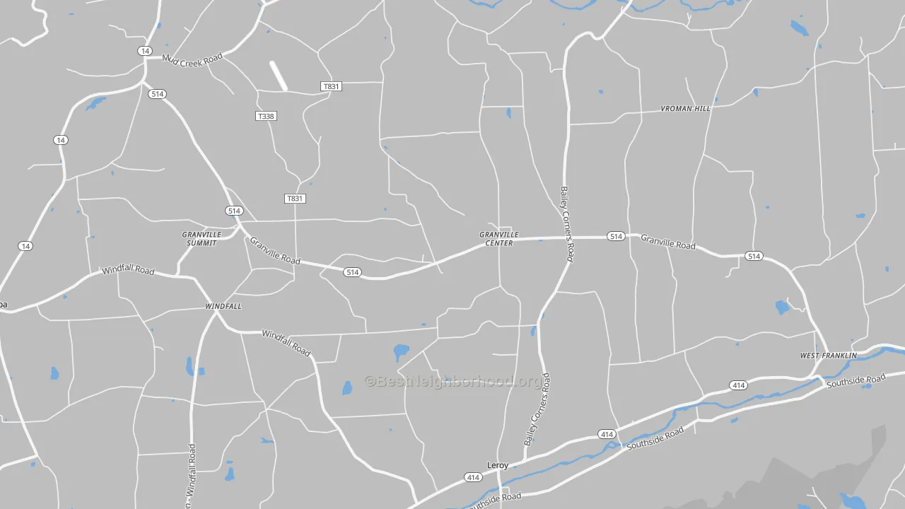 Transit Grade map of Granville Summit, PA