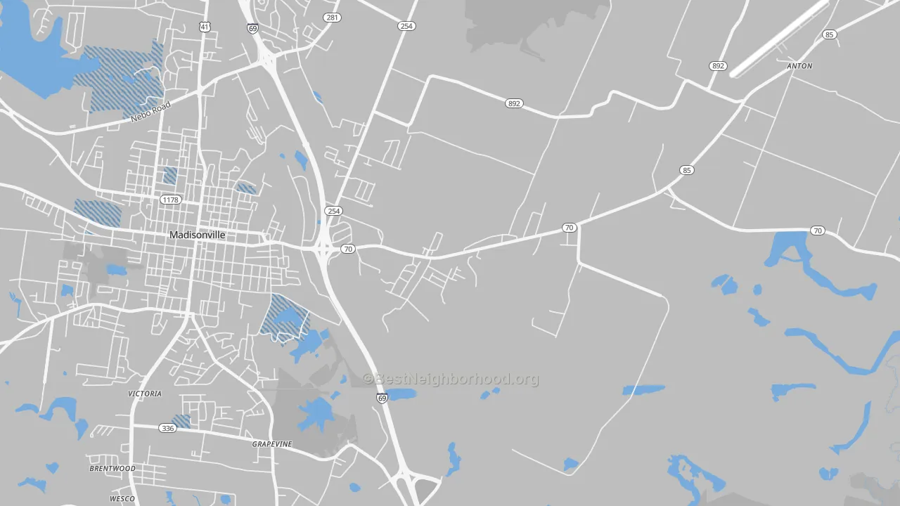 Transit Grade map of Grapevine, KY