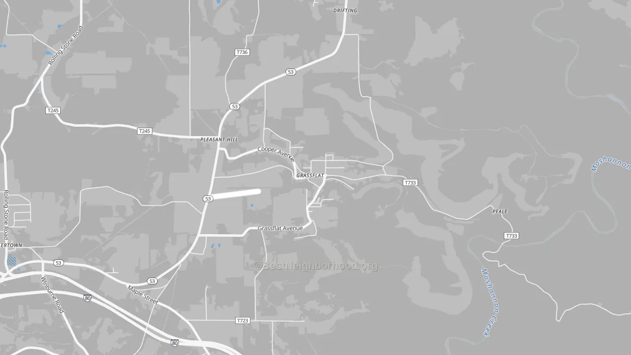 Transit Grade map of Grassflat, PA