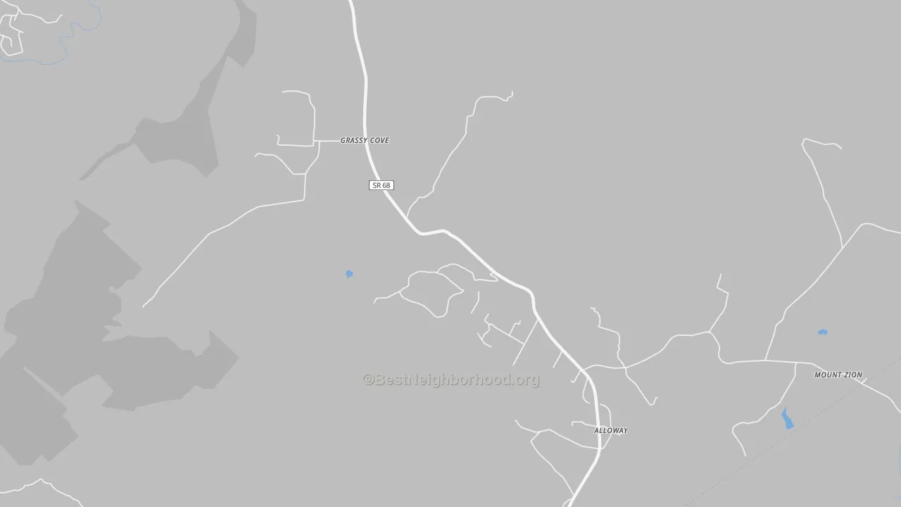Transit Grade map of Grassy Cove, TN