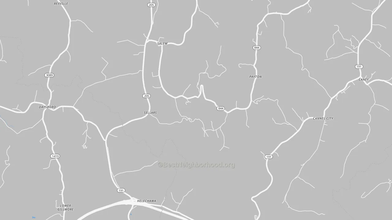 Transit Grade map of Grassy Creek, KY