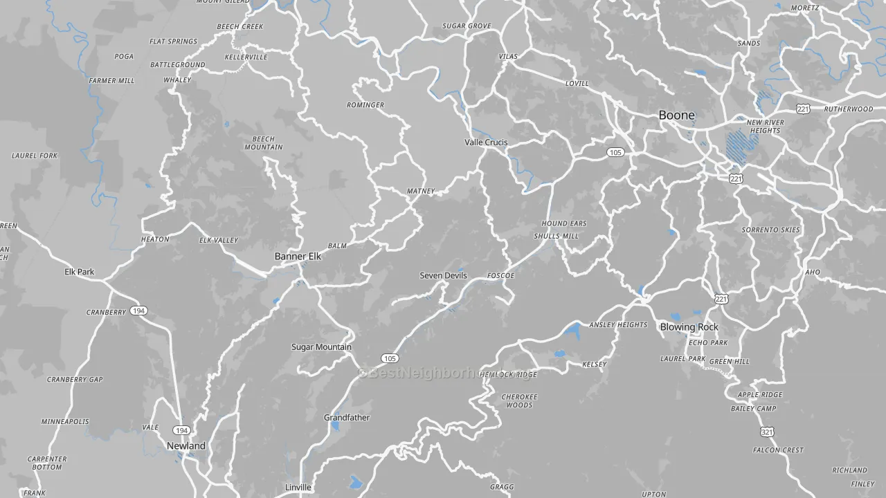 Transit Grade map of Grassy Creek, NC