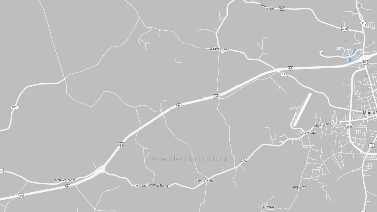 Transit Grade map of Grassy Lick, KY