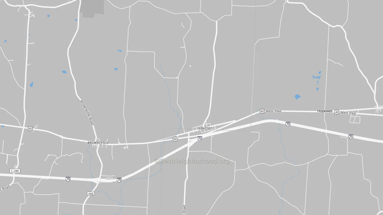 Transit Grade map of Gratiot, OH