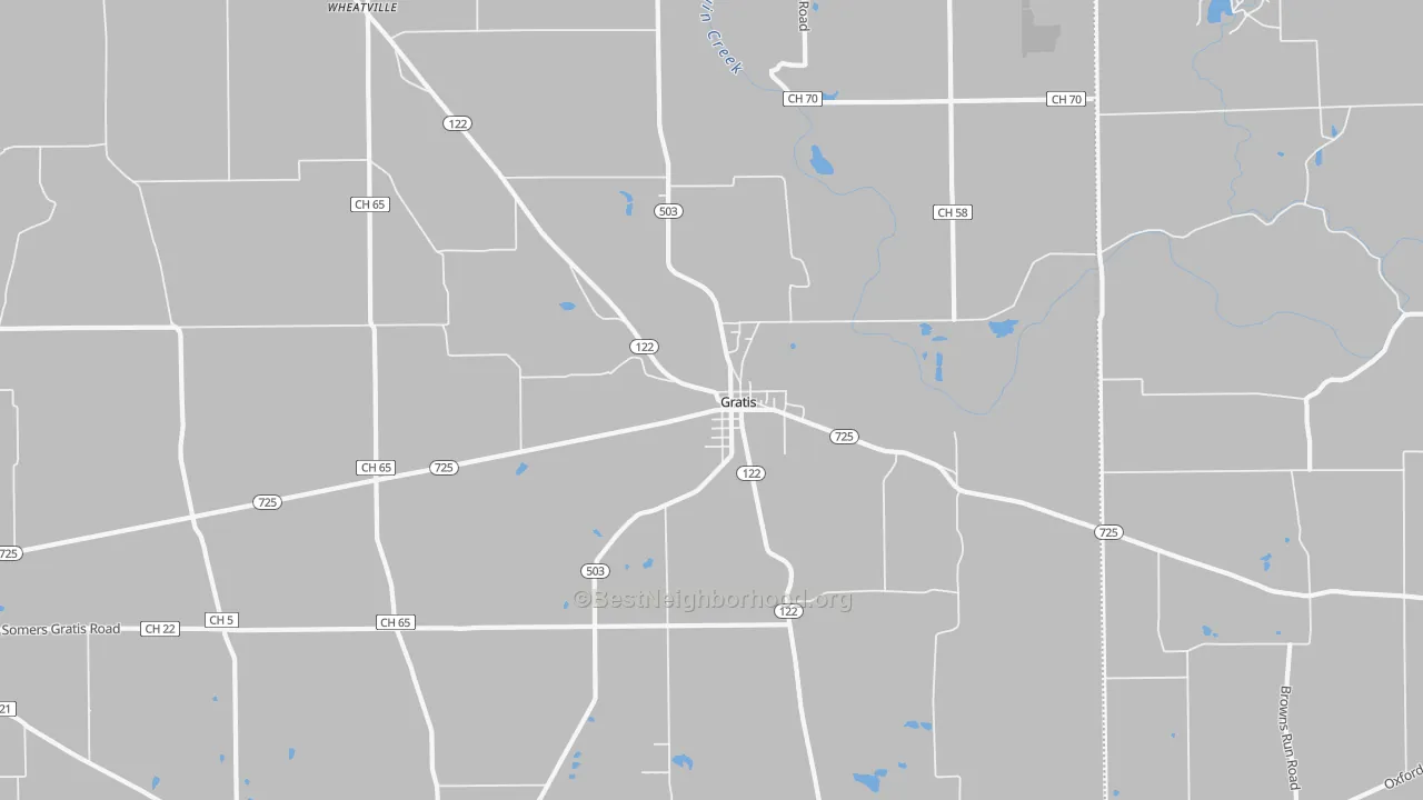 Transit Grade map of Gratis, OH