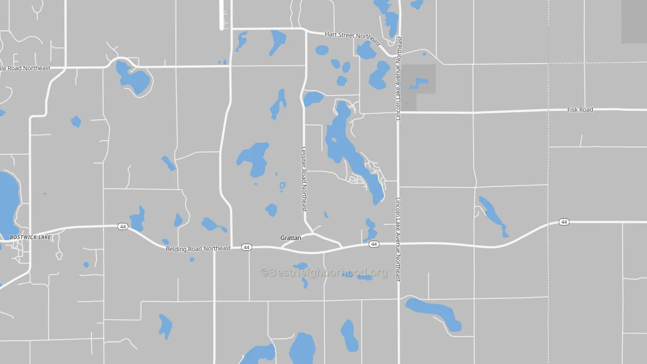 Transit Grade map of Grattan, MI