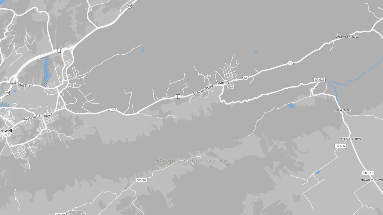 Transit Grade map of Gratton, VA