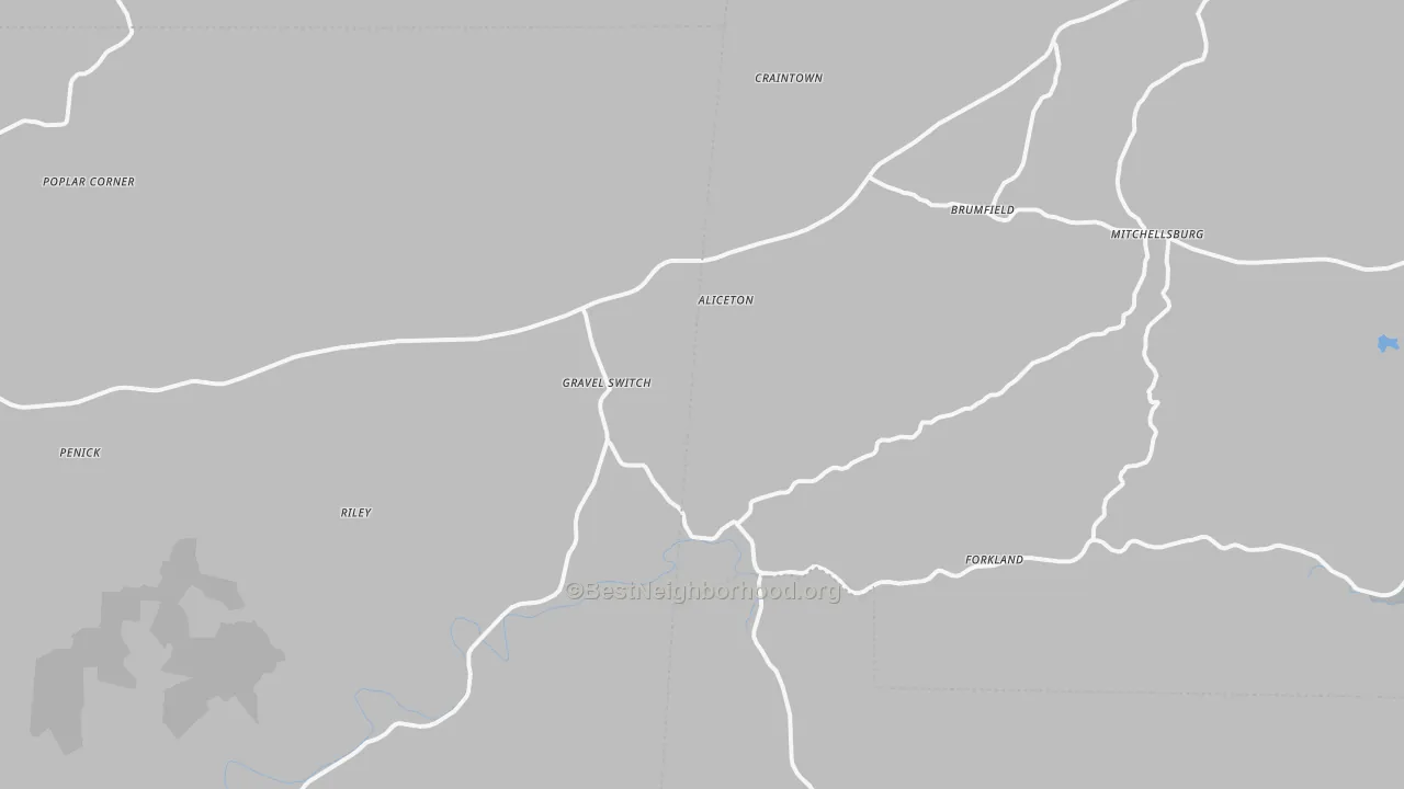 Transit Grade map of Gravel Switch, KY