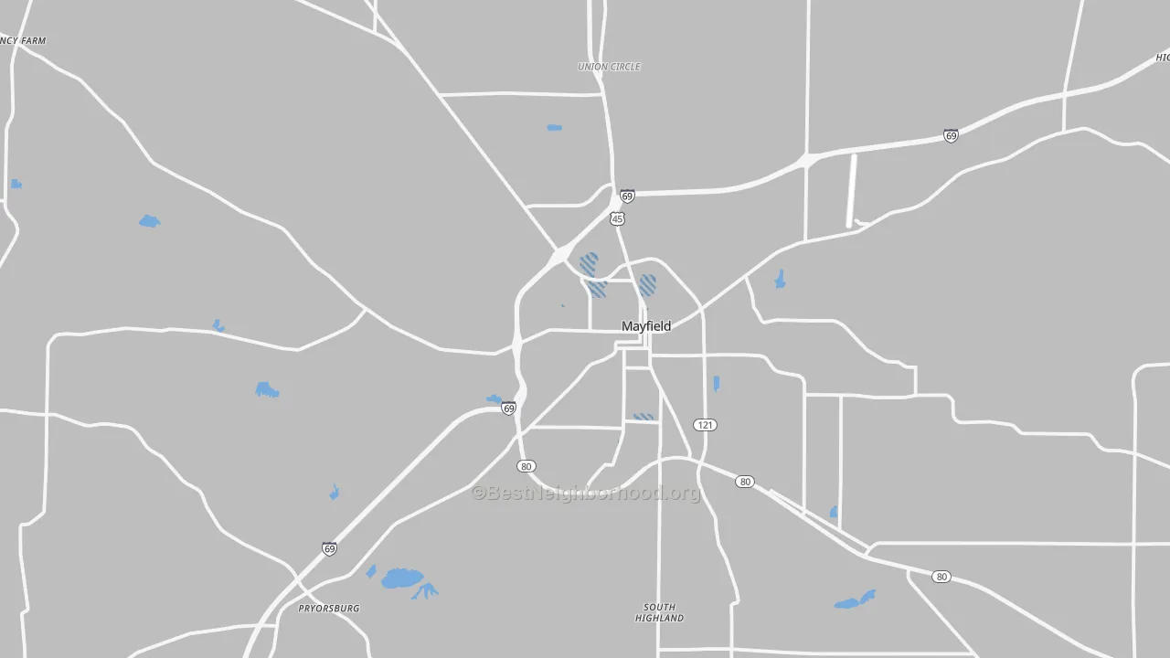 Transit Grade map of Graves County, KY