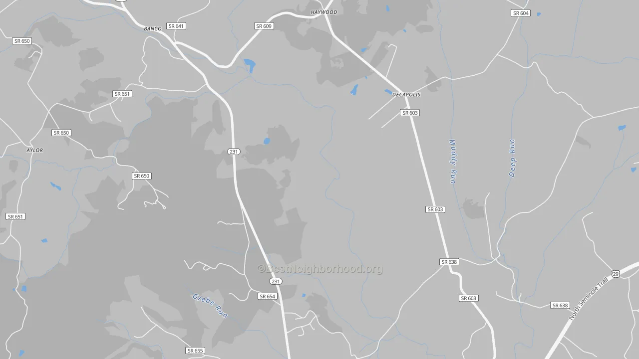 Transit Grade map of Graves Mill, VA