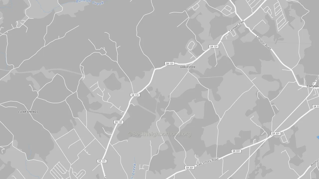Transit Grade map of Graveston, TN