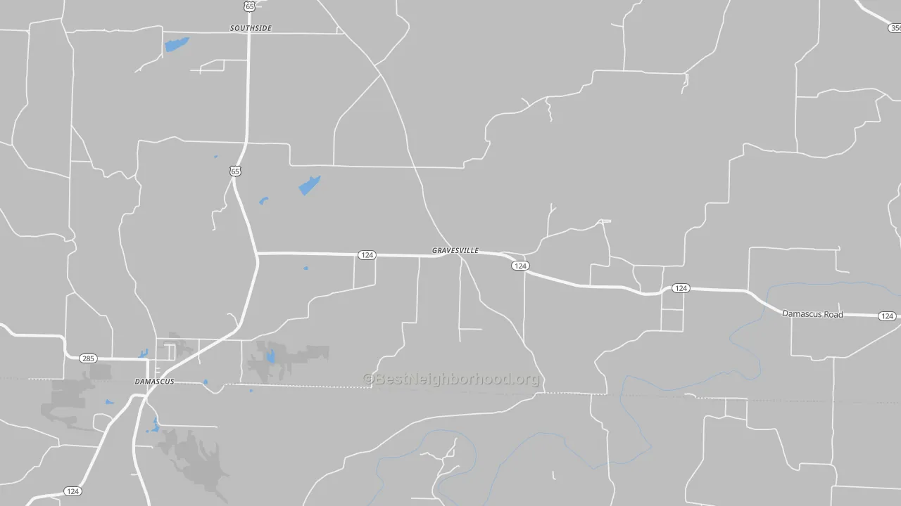 Transit Grade map of Gravesville, AR