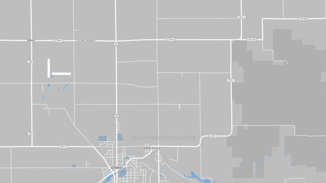 Transit Grade map of Gravesville, WI