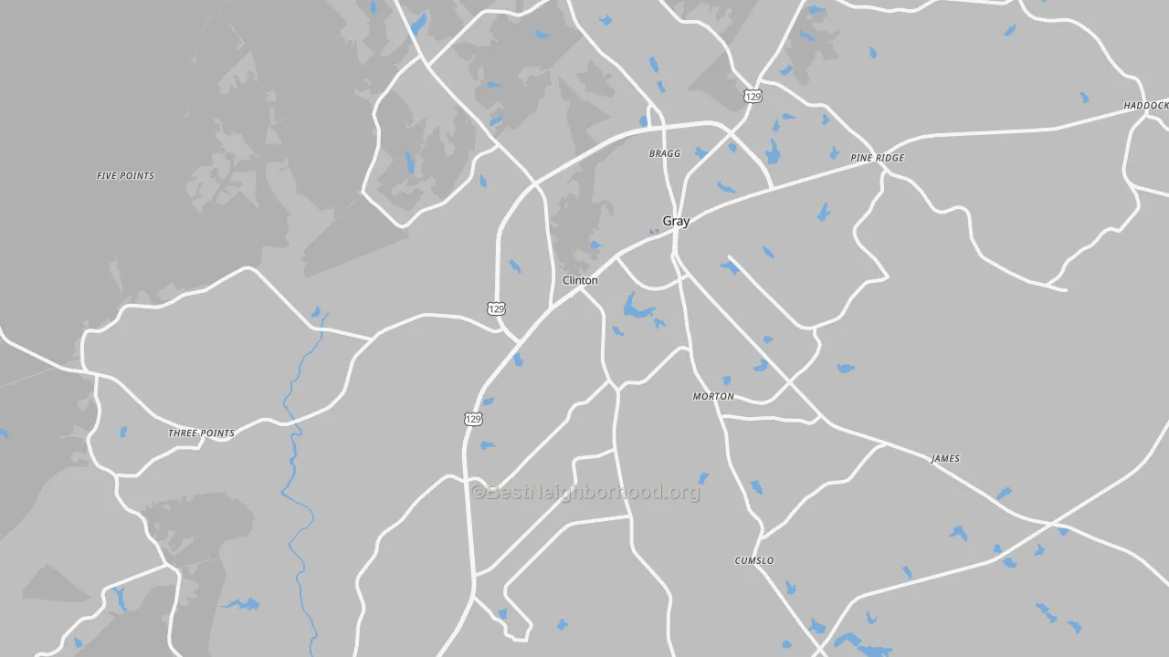 Transit Grade map of Gray, GA