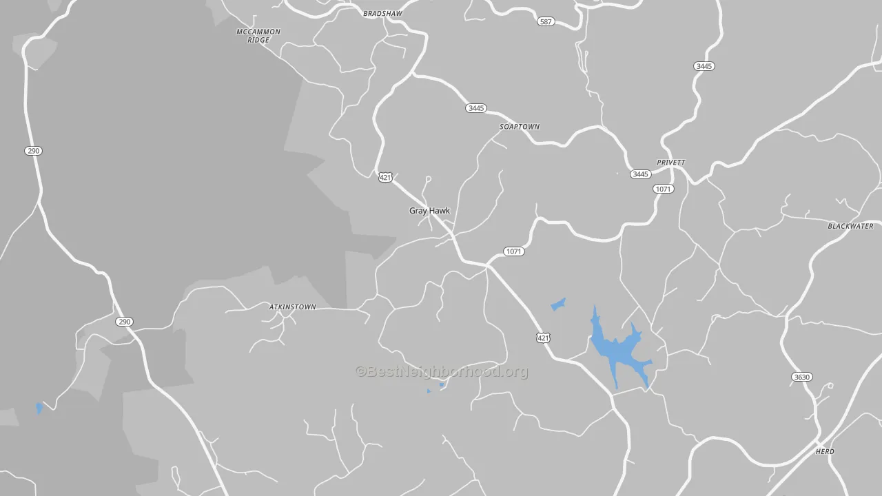 Transit Grade map of Gray Hawk, KY