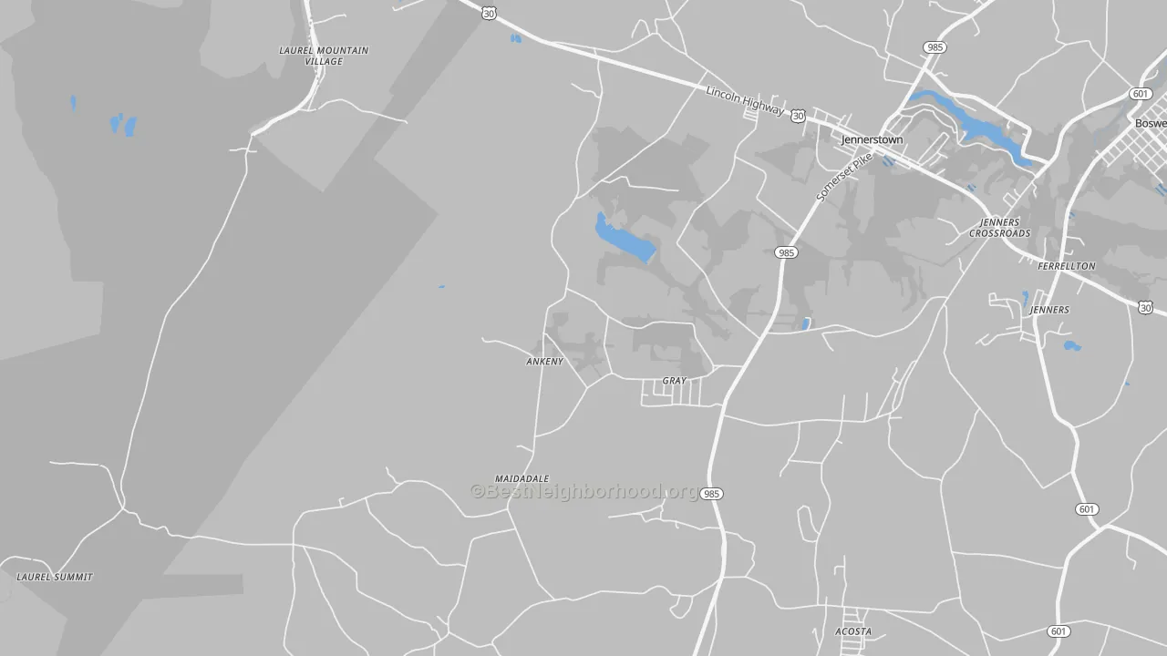 Transit Grade map of Gray, PA
