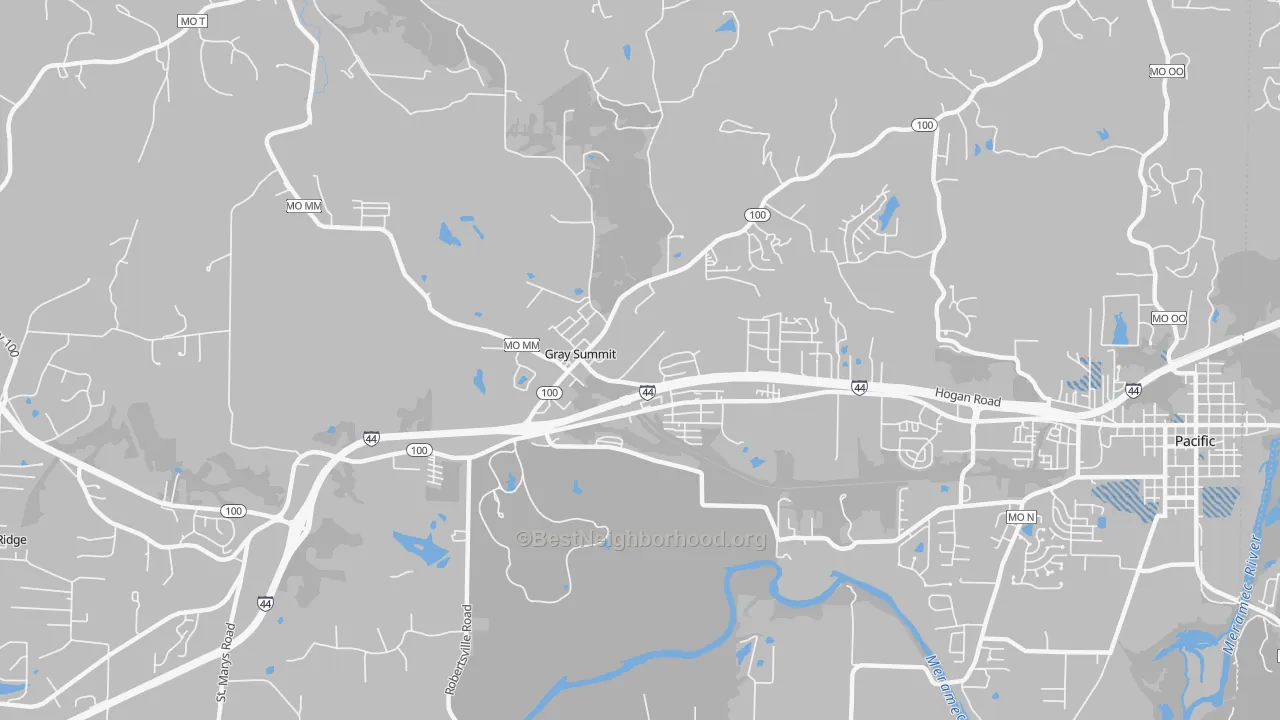 Transit Grade map of Gray Summit, MO