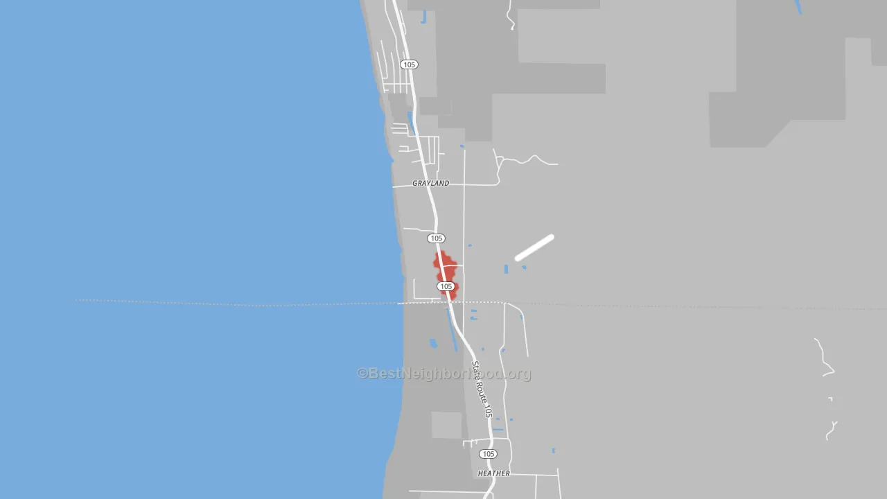 Transit Grade map of Grayland, WA