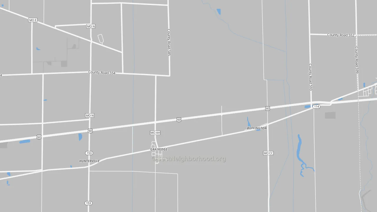 Transit Grade map of Grayridge, MO