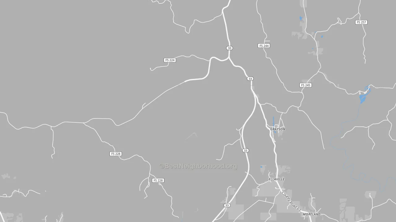Transit Grade map of Grayson, AL