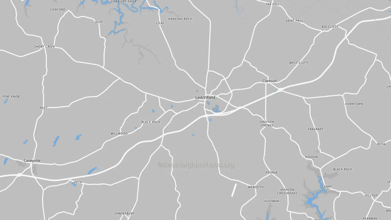 Transit Grade map of Grayson County, KY