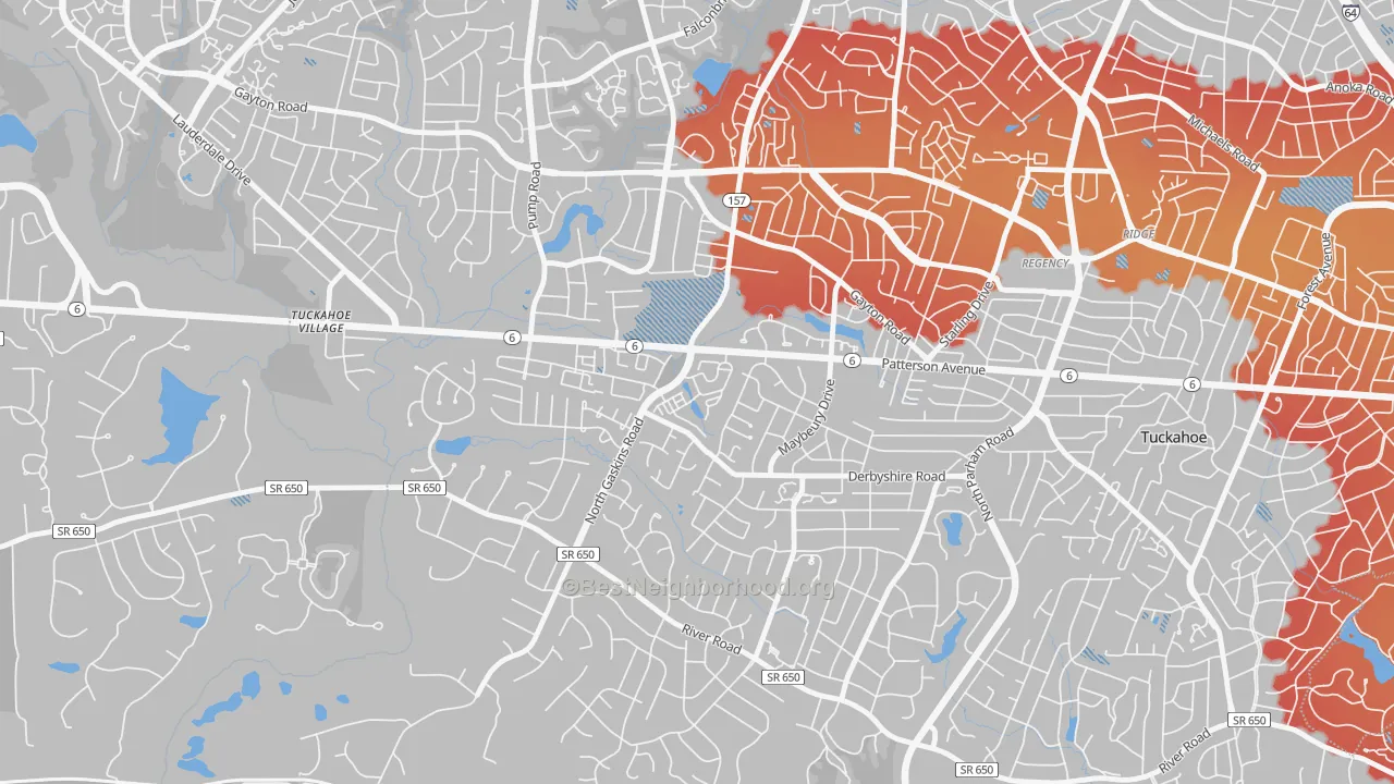 Transit Grade map of Grayson Hill, Tuckahoe, VA