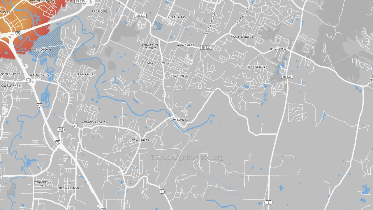 Transit Grade map of Graysville, GA