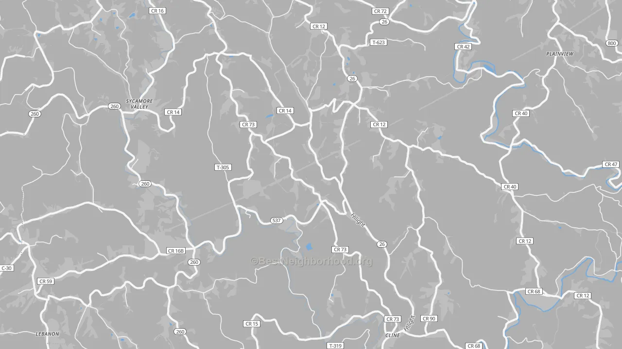 Transit Grade map of Graysville, OH