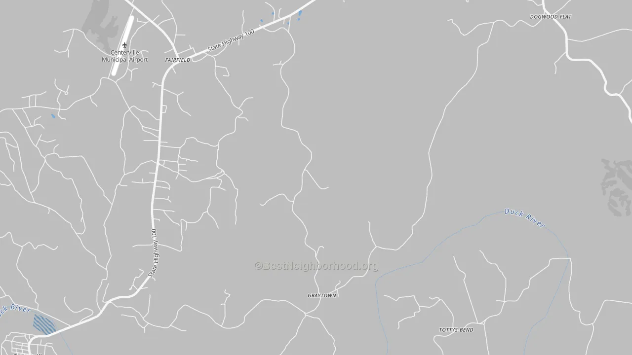 Transit Grade map of Graytown, TN