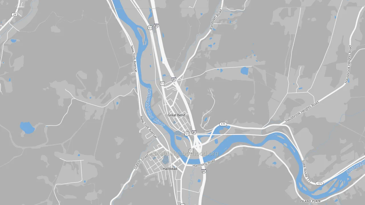 Transit Grade map of Great Bend, PA