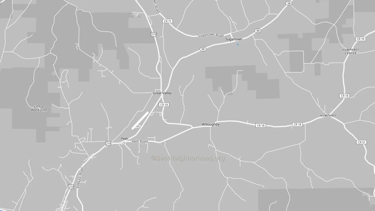 Transit Grade map of Great Valley, NY