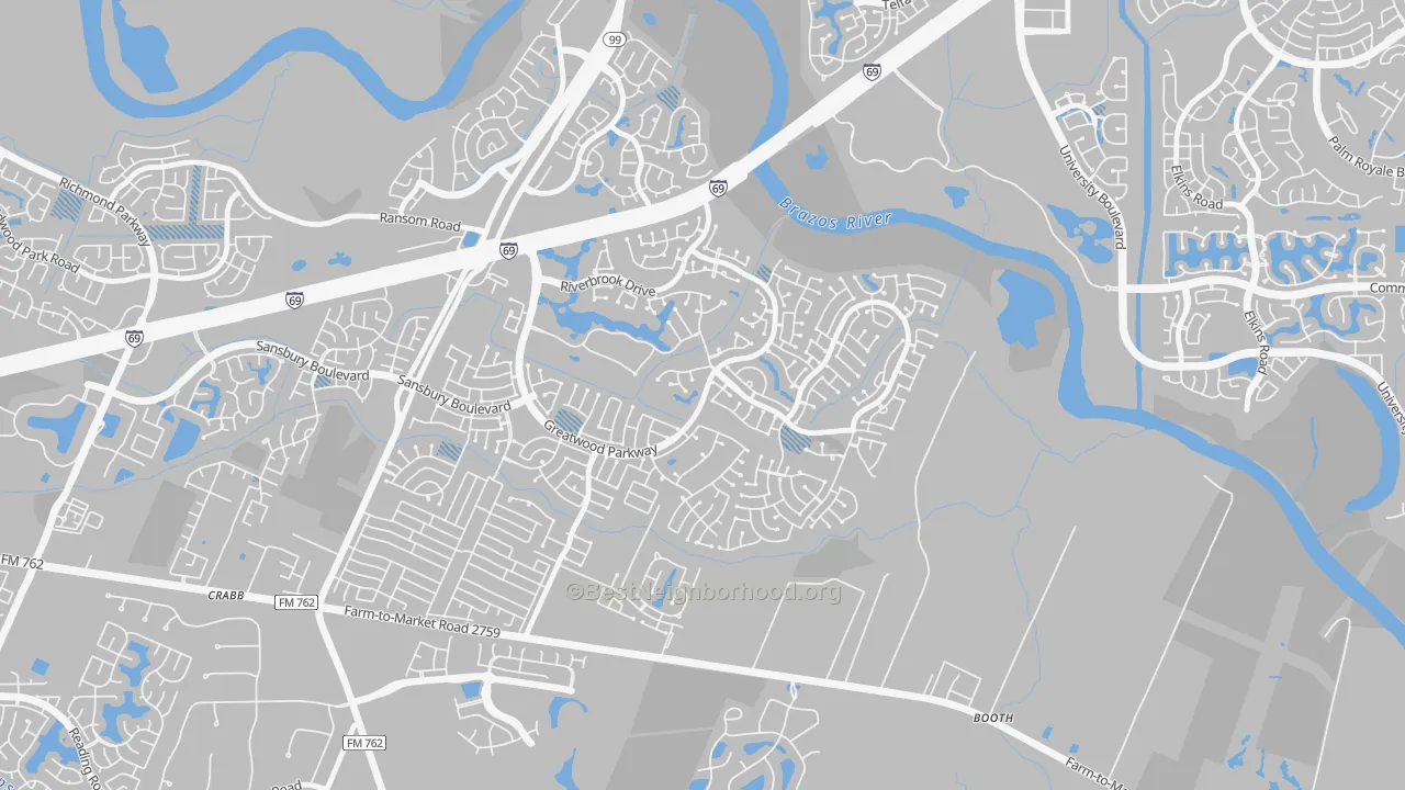 Transit Grade map of Greatwood, TX