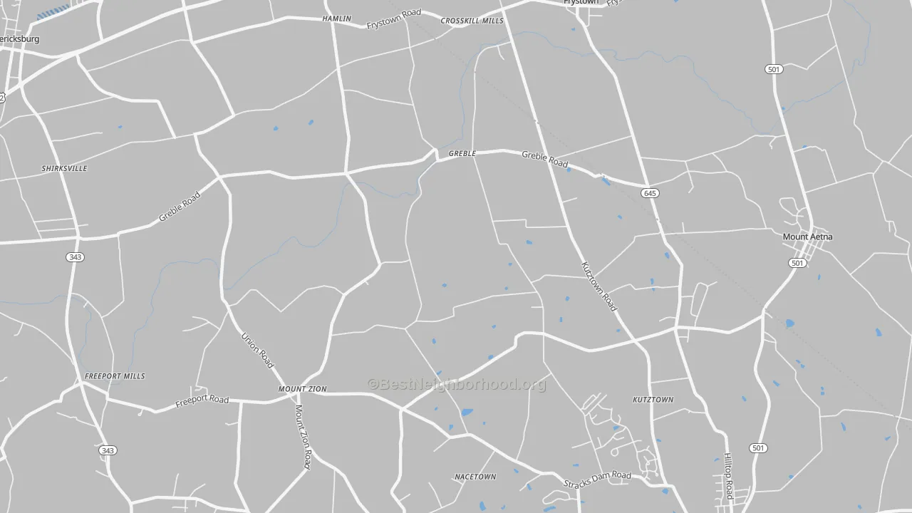 Transit Grade map of Greble, PA