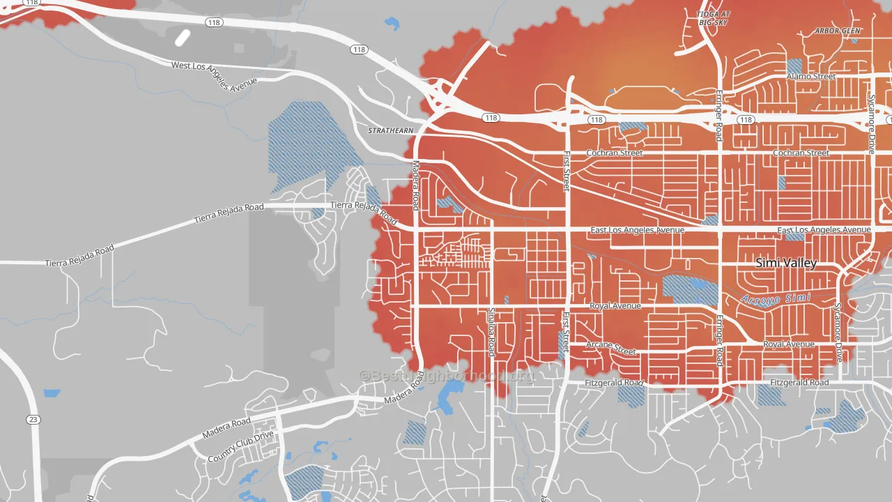 Transit Grade map of Greek Track, Simi Valley, CA