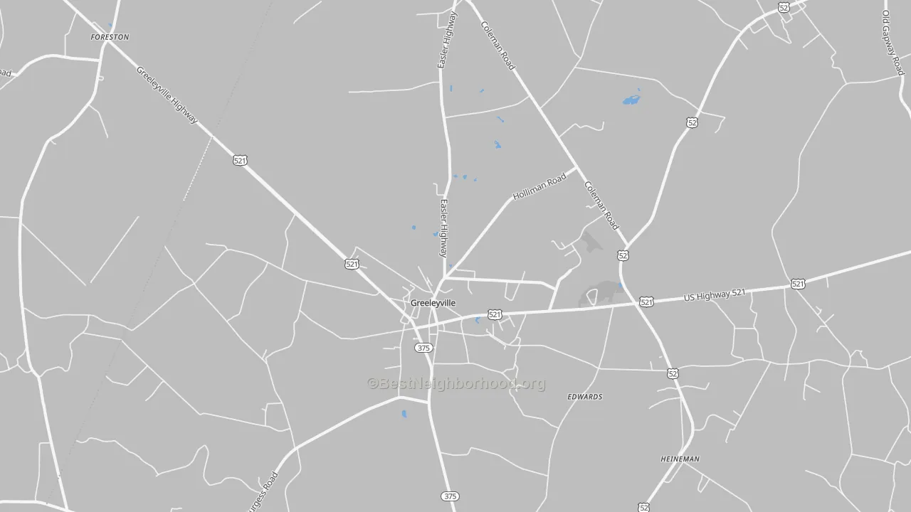 Transit Grade map of Greeleyville, SC